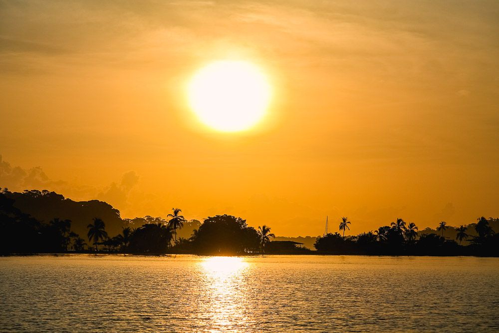 sunrise over the lagoon